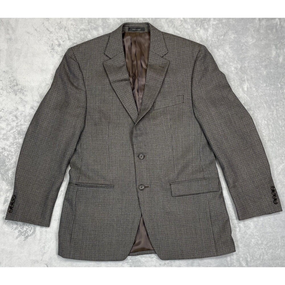 Vintage Ralph Lauren Men's 40R Houndstooth Sports Coat Jacket 100% wool
